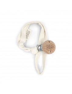 Attache tétine wood Ivory...
