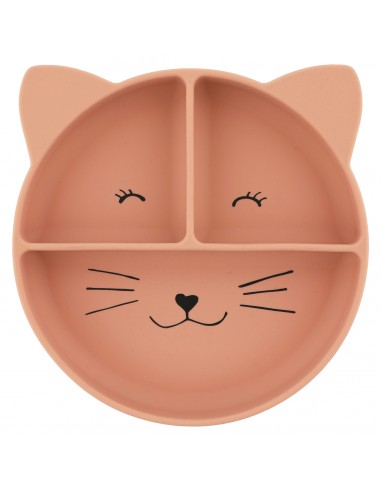 Assiette en silicone avec ventouse - Mme Chat
