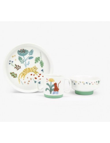 Set vaisselle porcelaine la foret de Mawa - Moulin roty