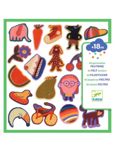 Gommettes feutrine x 60p - Djeco