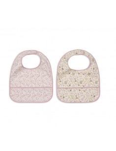 Lot de 2 bavoirs plastifiés