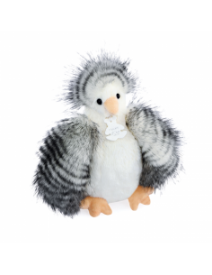 Peluche poulette blanche -...