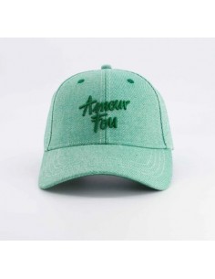 Casquette Amour Fou denim vert