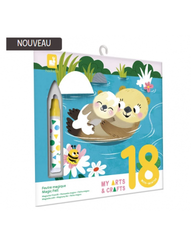 Coffret Créatif Feutre Magique Animaux Calins - 18 mois