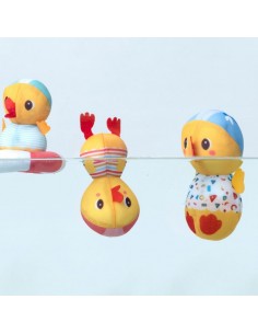 Jeu de bain canards au bord...