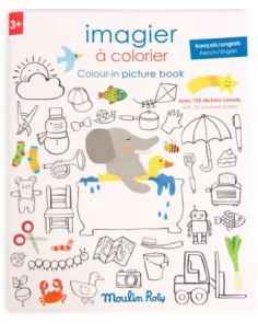 Imagier à colorier et stickers