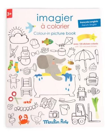 Imagier à colorier et stickers