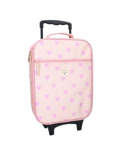 Valise à roulettes - Coeurs